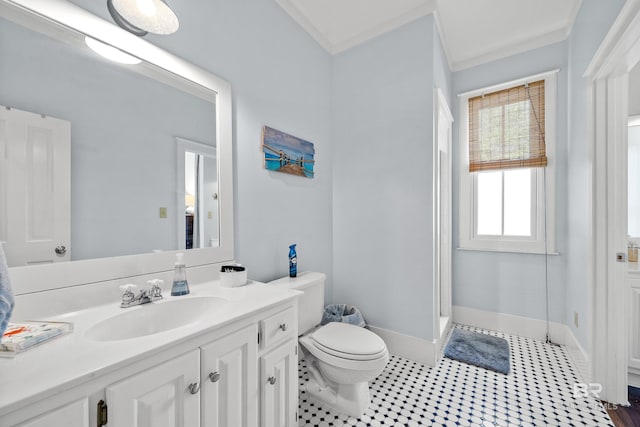 25773 Canal Rd Unit 28, Orange Beach, AL 36561 - bathroom featuring vanity, a shower stall, toilet, and baseboards