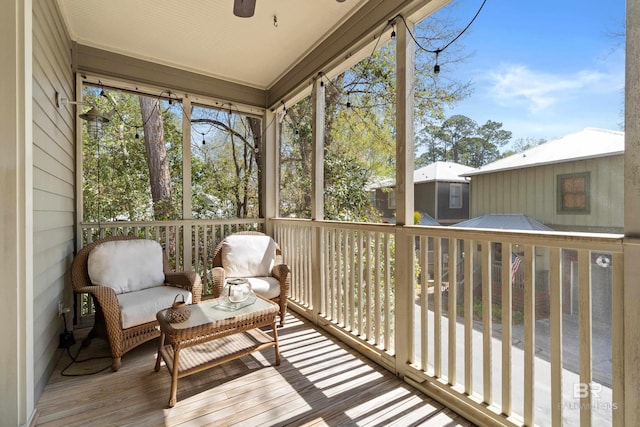 25773 Canal Rd Unit 28, Orange Beach, AL 36561 - sunroom / solarium featuring ceiling fan