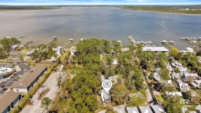 25773 Canal Rd Unit 28, Orange Beach, AL 36561 - drone / aerial view featuring a residential view and a water view