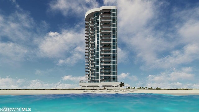 property view of water with a view of the beach