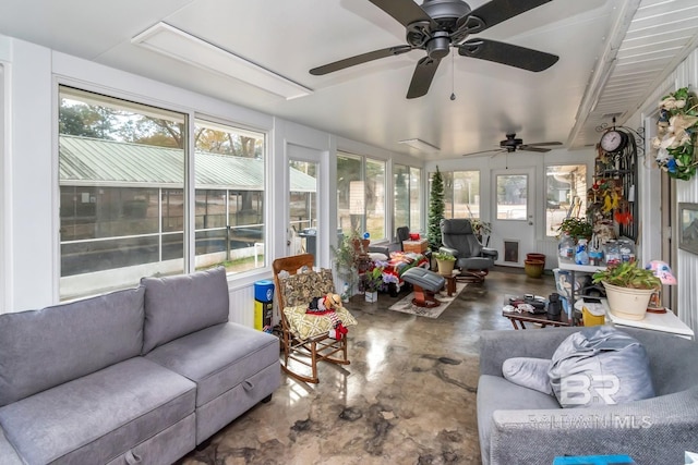 view of sunroom