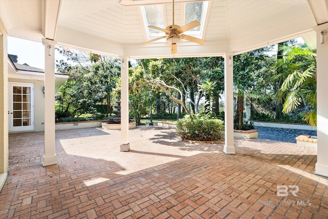 view of patio / terrace with ceiling fan