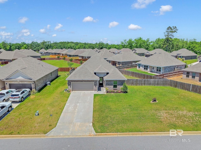 drone / aerial view with a residential view