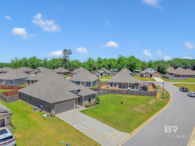 drone / aerial view featuring a residential view
