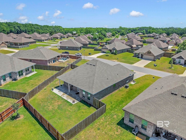 birds eye view of property featuring a residential view