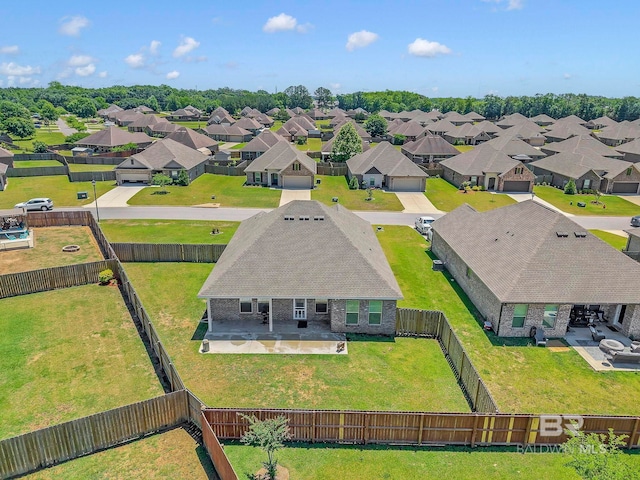 birds eye view of property featuring a residential view