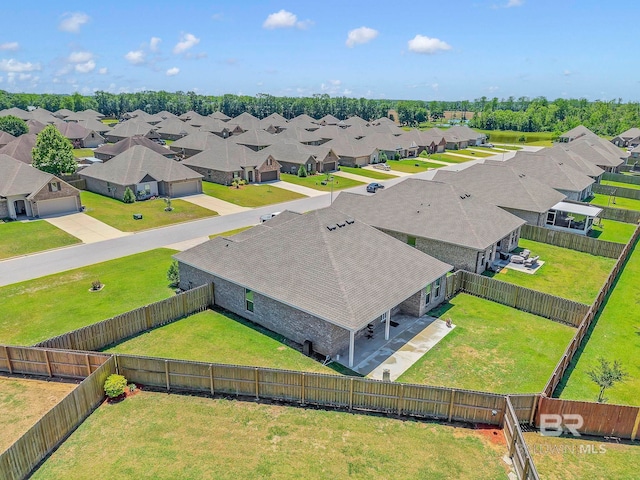drone / aerial view featuring a residential view