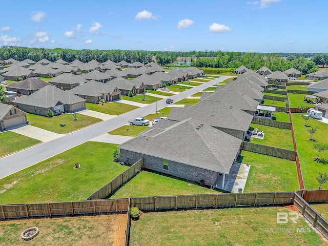 aerial view featuring a residential view