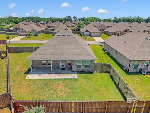 birds eye view of property featuring a residential view