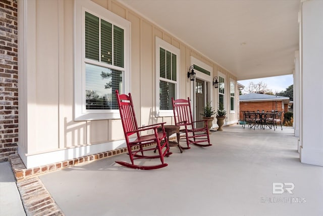 view of patio / terrace featuring a porch