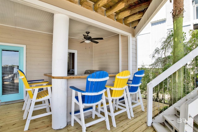 7166 Sharp Reef, Pensacola, FL 32507 - deck with a ceiling fan