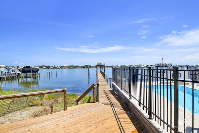7166 Sharp Reef, Pensacola, FL 32507 - dock area with a community pool and a water view