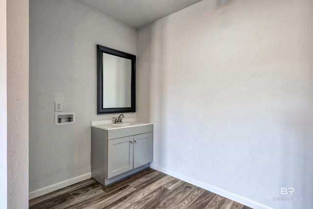13450 County Road 91, Elberta, AL 36530 - bathroom with hardwood / wood-style floors and vanity