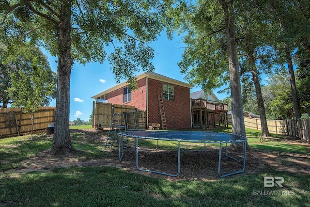 exterior space with a trampoline