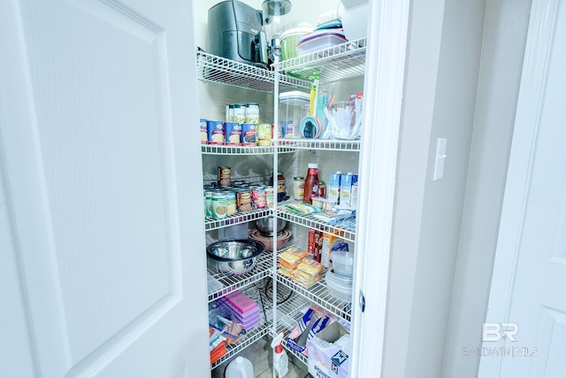 view of pantry