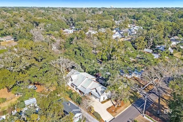 bird's eye view with a forest view