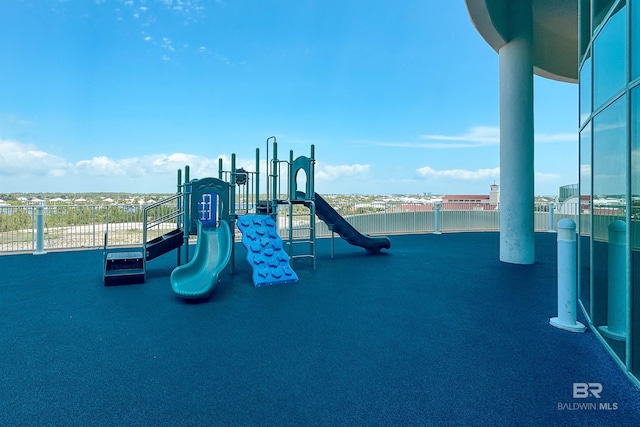 view of community jungle gym