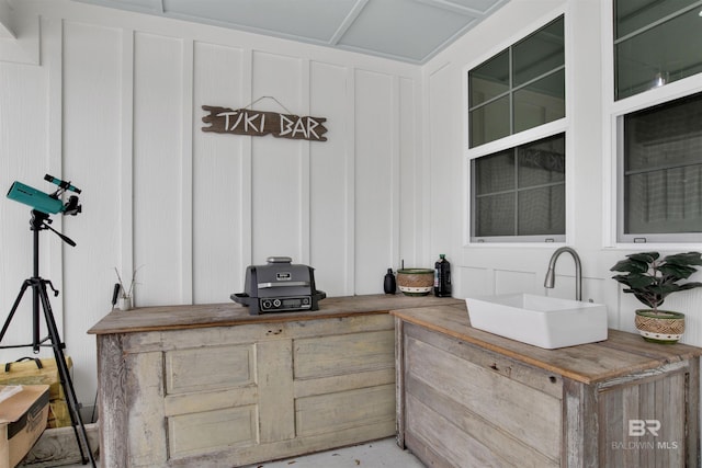 view of patio / terrace with sink