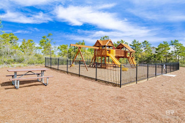 view of jungle gym