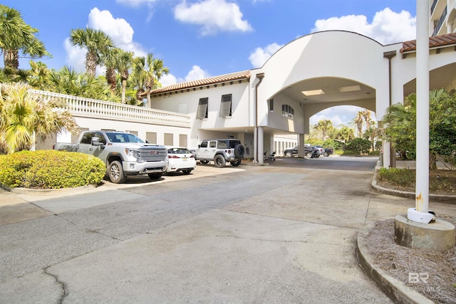 view of uncovered parking lot