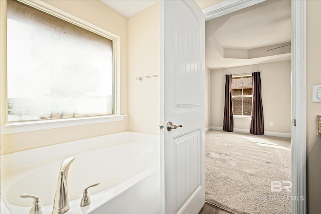 bathroom with a tub