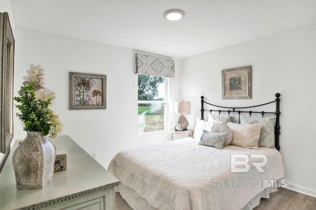 bedroom featuring hardwood / wood-style flooring