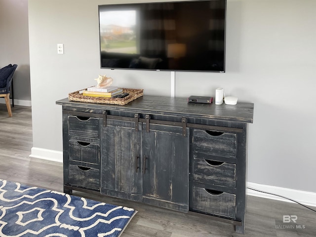 interior details featuring baseboards and wood finished floors