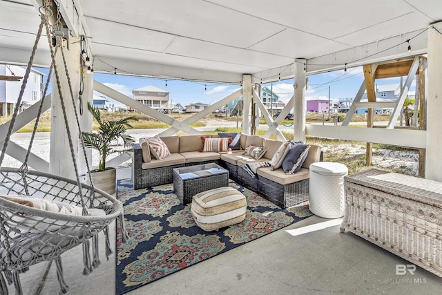 view of patio with an outdoor living space