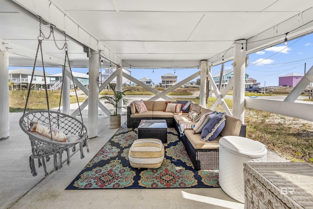 view of patio with an outdoor hangout area