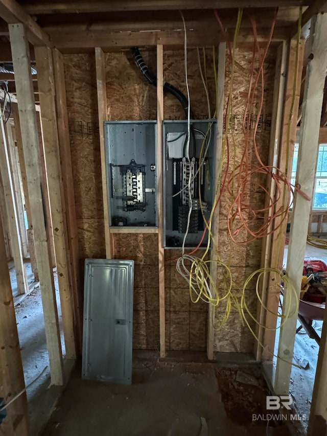 utility room featuring electric panel