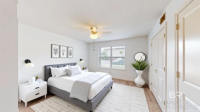 4009 Old Shell Rd Unit C13, Mobile, AL 36608 - bedroom with wood finished floors and ceiling fan