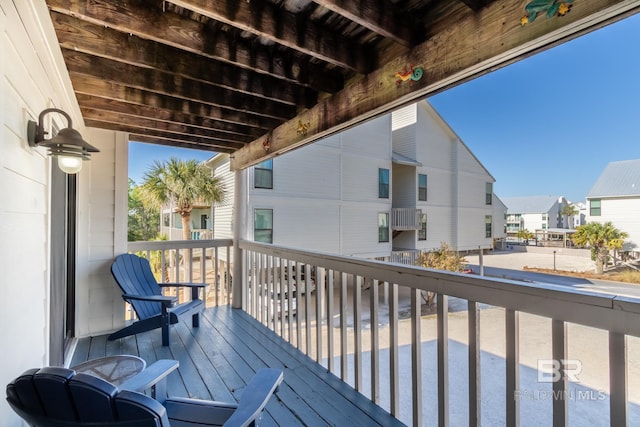 balcony featuring a residential view