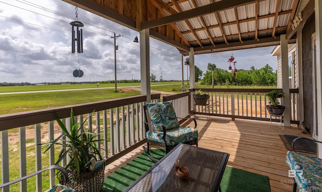 11691 Grantham Rd, Foley, AL 36535 - wooden terrace with a yard