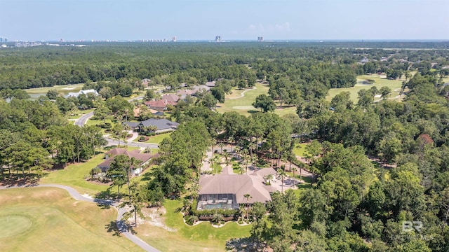 bird's eye view with a forest view