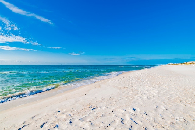 water view featuring a beach view