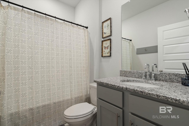 full bath with toilet and vanity