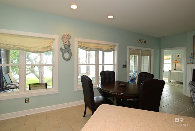 9397 S Bay Rd, Foley, AL 36535 - dining room featuring tile patterned floors, plenty of natural light, baseboards, and recessed lighting