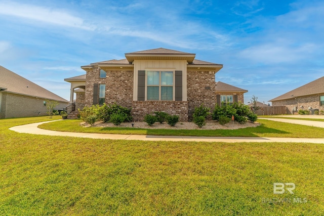 view of front of house with a front yard