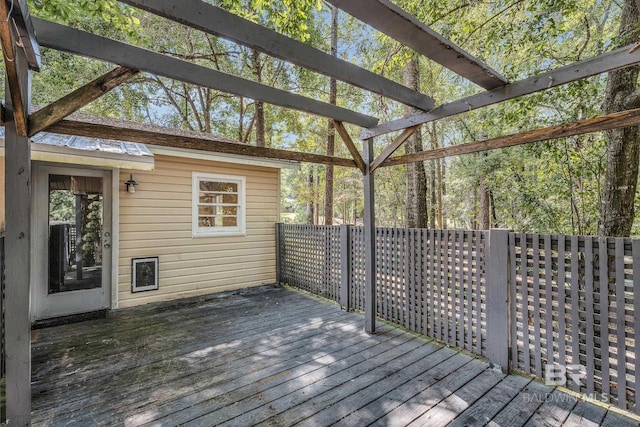 view of wooden deck