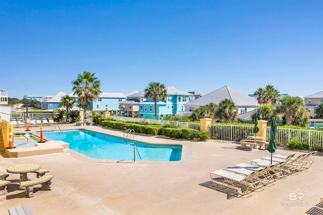 view of pool with a patio area