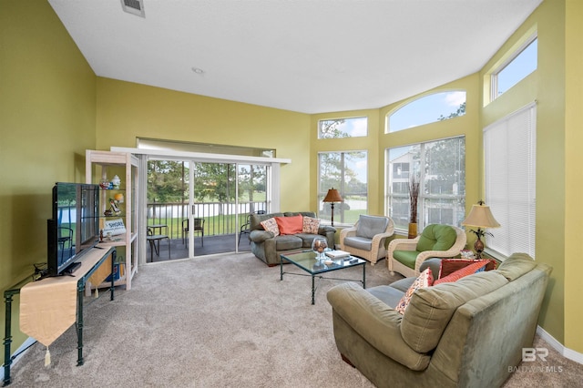 view of carpeted living room