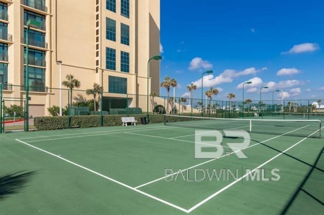 view of tennis court