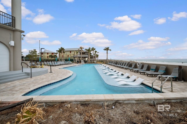 view of pool with a patio area