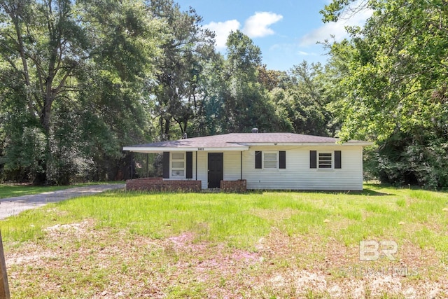 6451 S Barker Dr, Mobile, AL 36608 - ranch-style house with covered porch