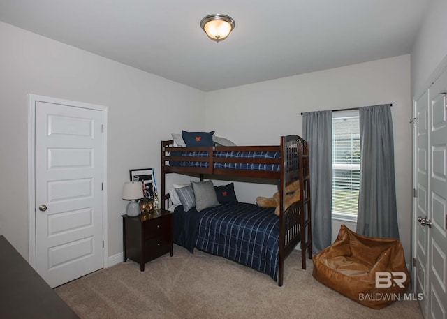 view of carpeted bedroom