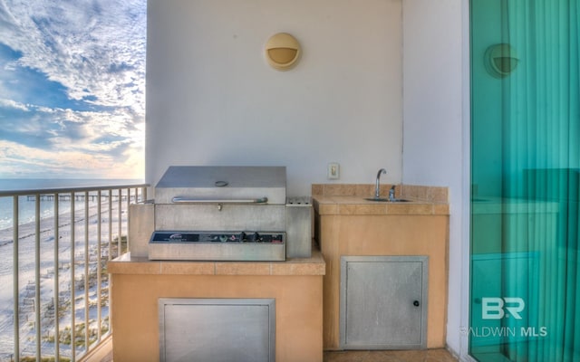 26302 Perdido Beach Blvd Unit D708, Orange Beach, AL 36561 - patio / terrace featuring area for grilling and a water view
