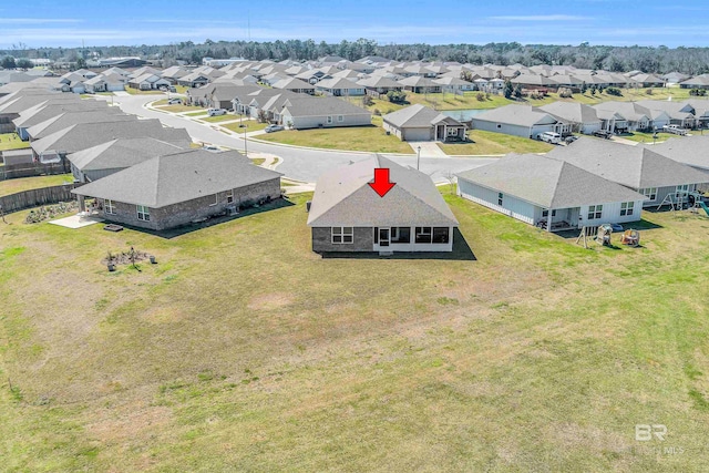 bird's eye view featuring a residential view