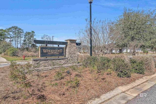 view of community sign