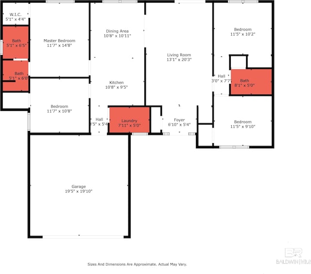 23530 Arbor Creek Dr, Robertsdale, AL 36567 - floor plan / room layout