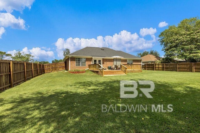 23530 Arbor Creek Dr, Robertsdale, AL 36567 - rear view of property featuring a wooden deck